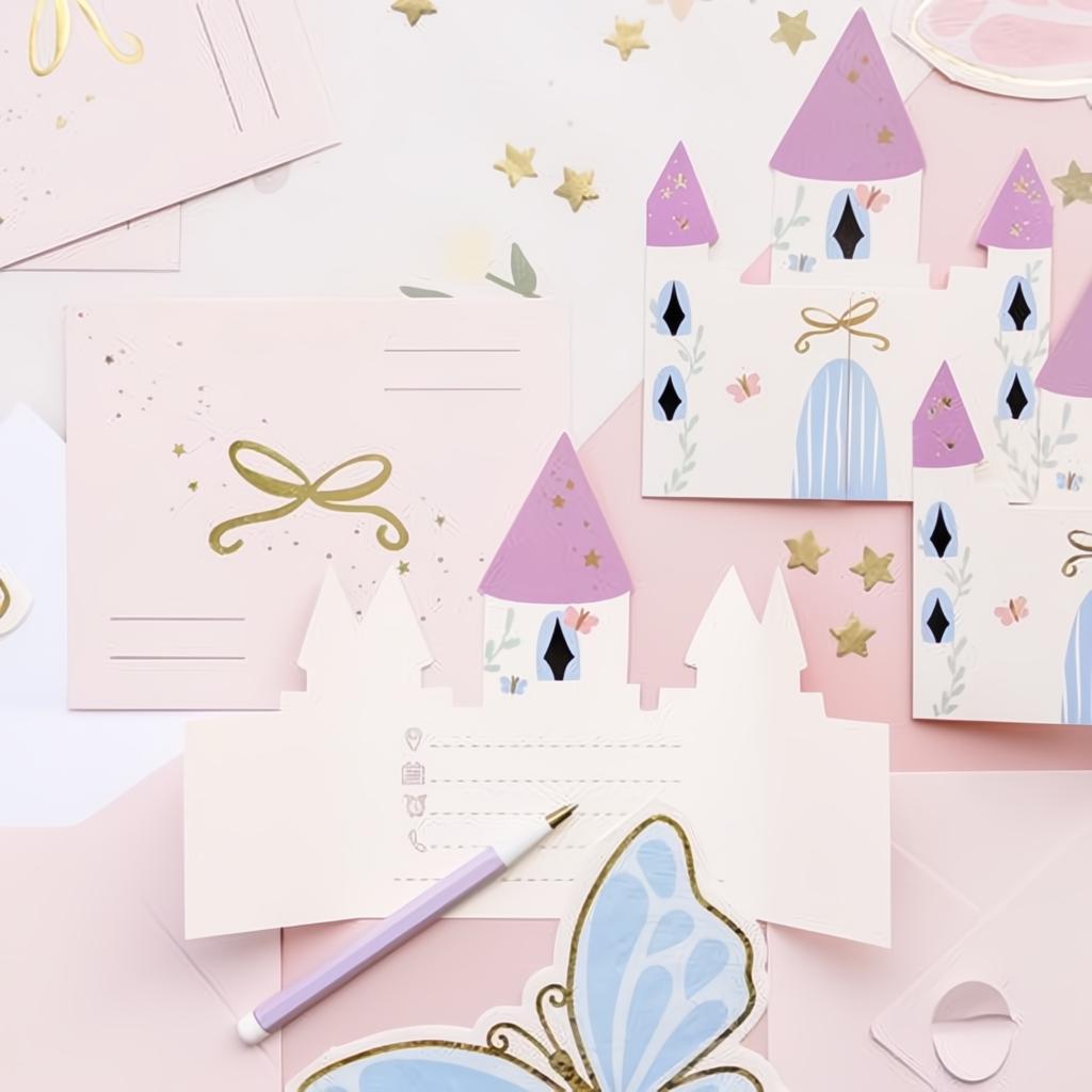 Einladung Schloss, 12,5x15,5 cm PartyDeco 4 fiestastore