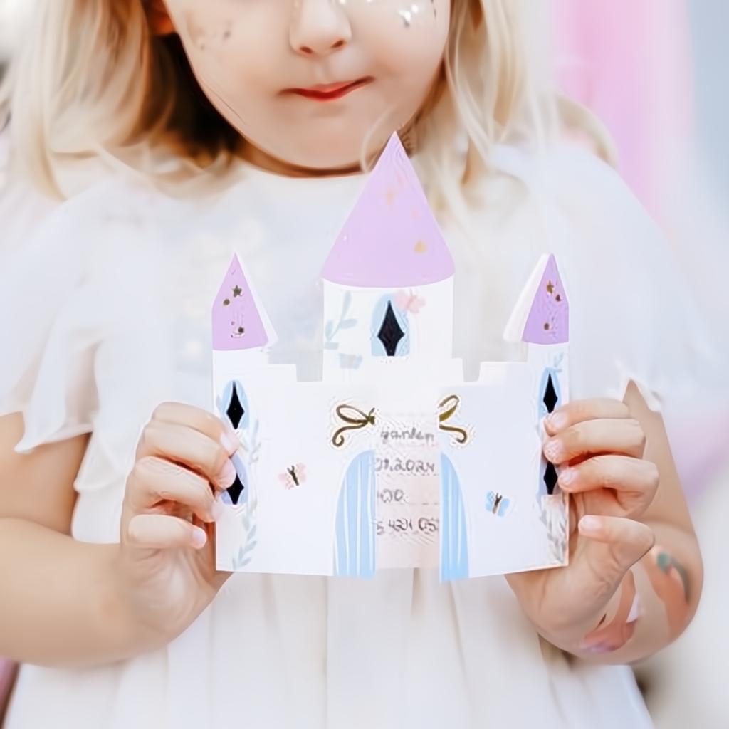 Einladung Schloss, 12,5x15,5 cm PartyDeco 6 fiestastore