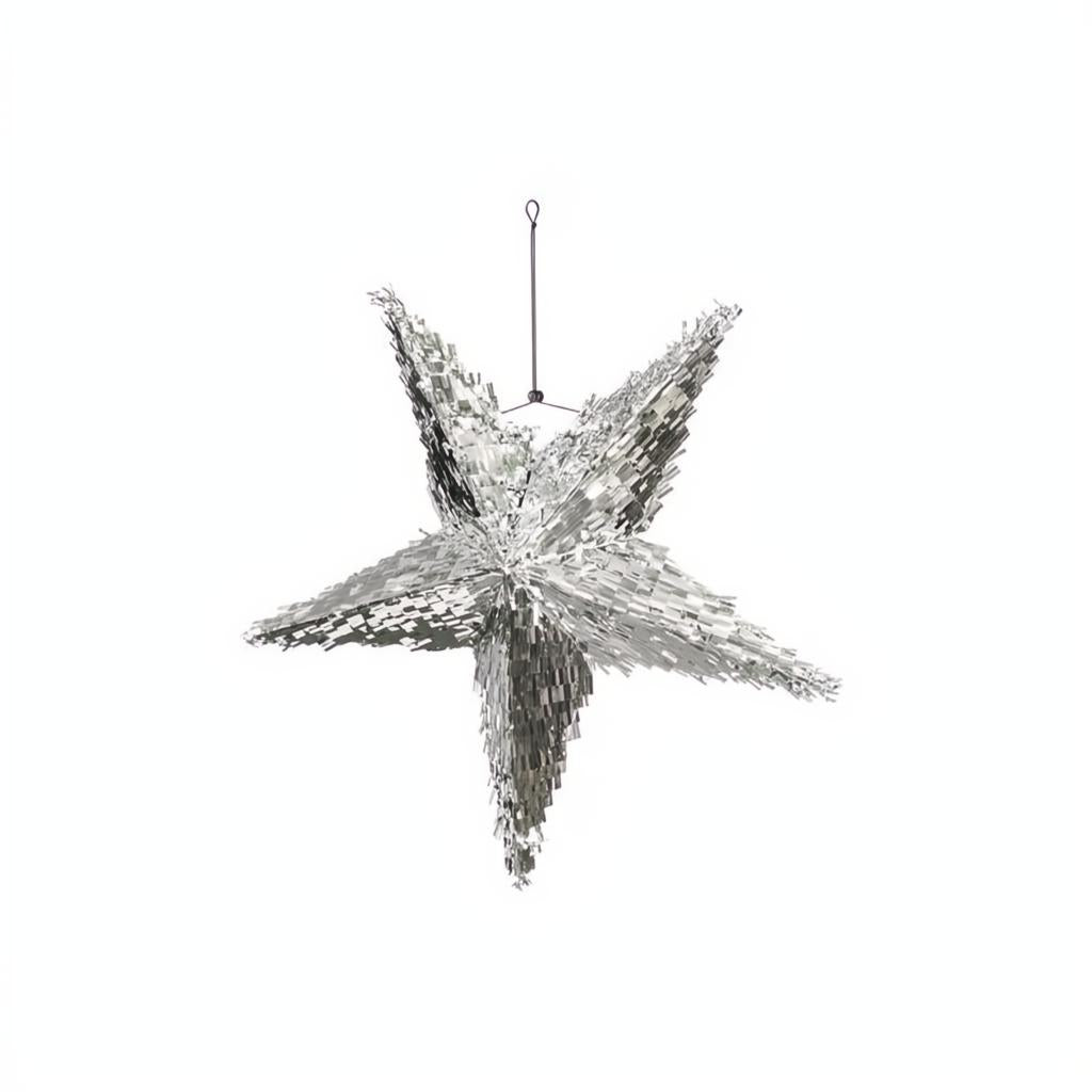 Faltbare Pinata - Stern, 68x68x30 cm, Silber Piñatas PartyDeco 1 fiestastore