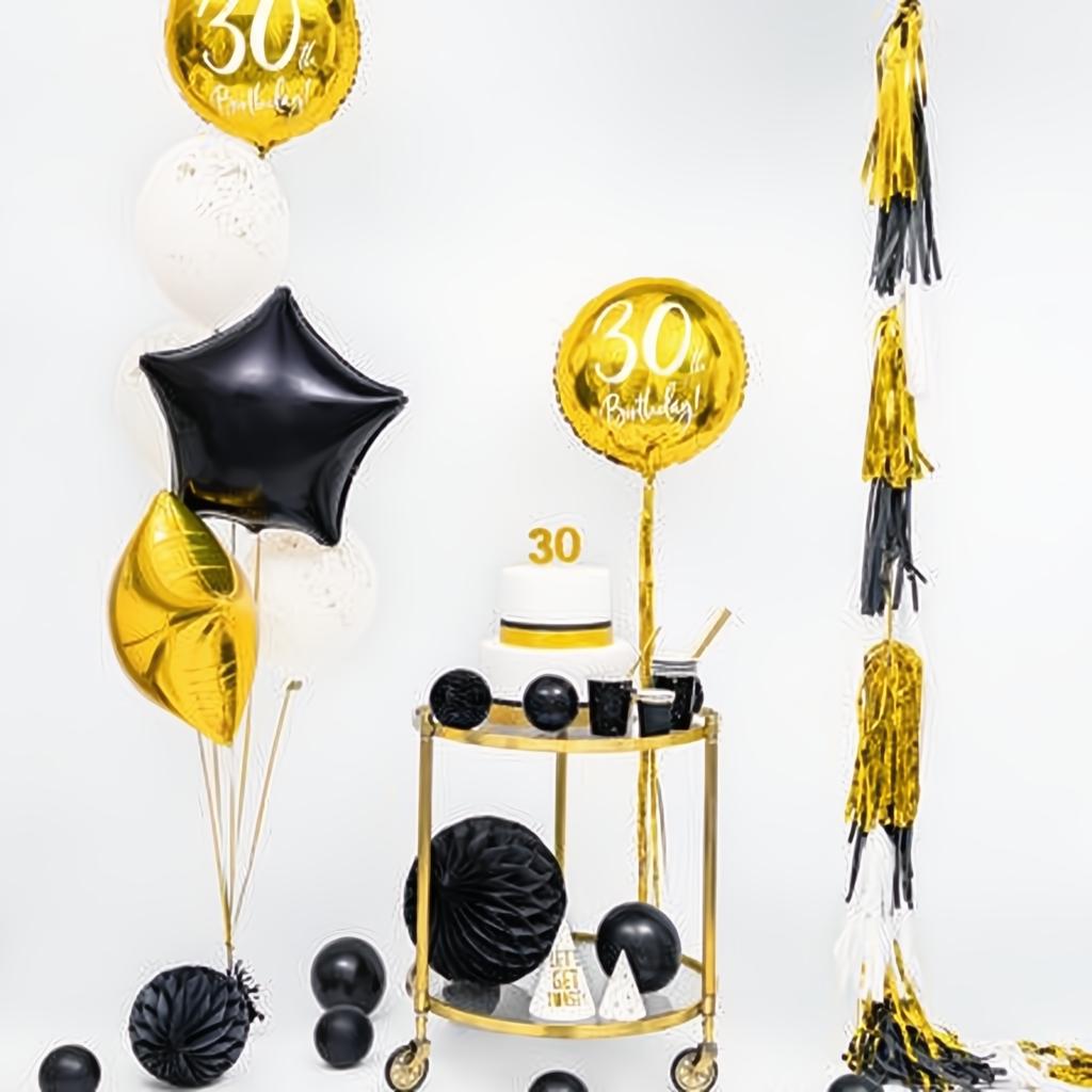 Folienballon 30th Birthday, gold, 45cm PartyDeco 4 fiestastore