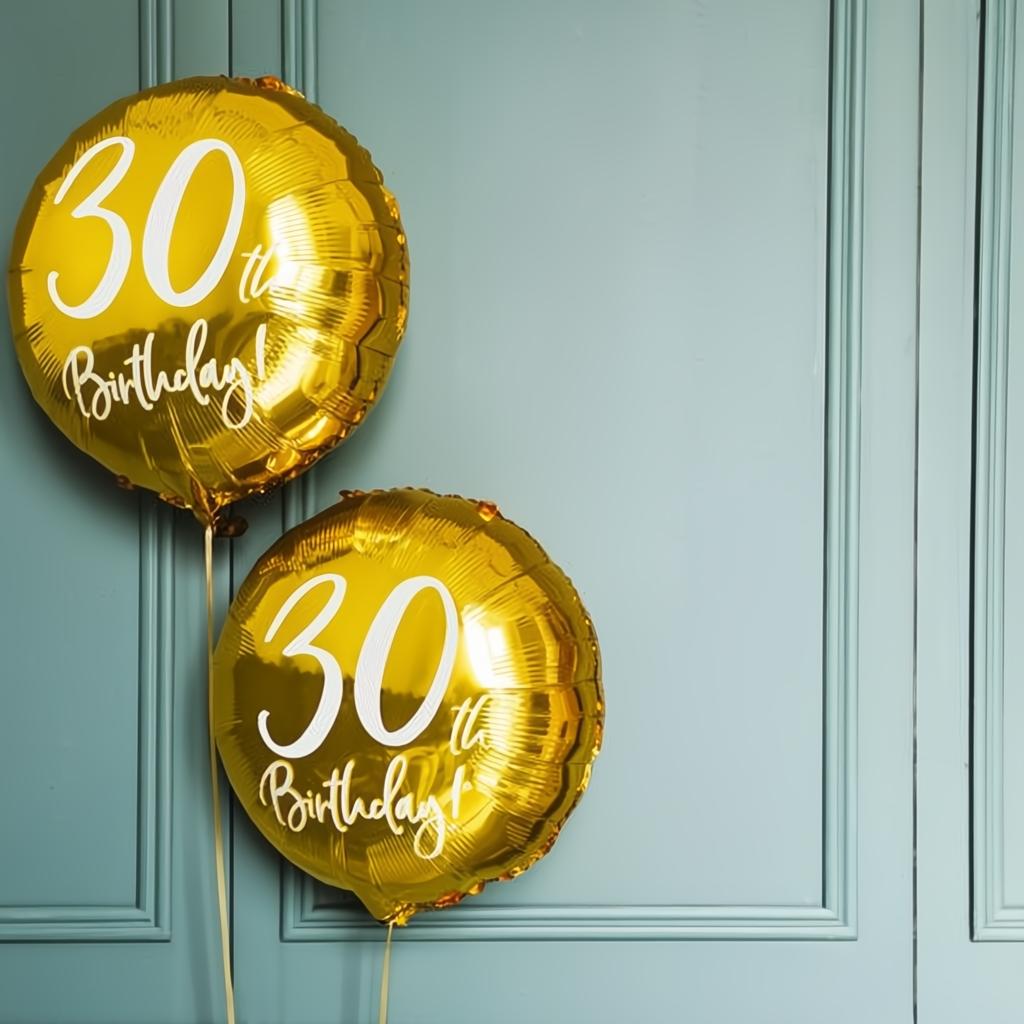 Folienballon 30th Birthday, gold, 45cm PartyDeco 6 fiestastore