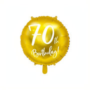 Folienballon 70th Birthday, gold, 45cm PartyDeco 1 fiestastore
