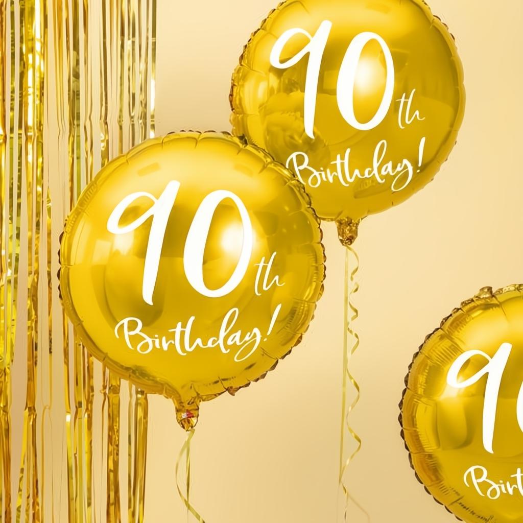 Folienballon 90th Birthday, gold, 45cm PartyDeco 2 fiestastore