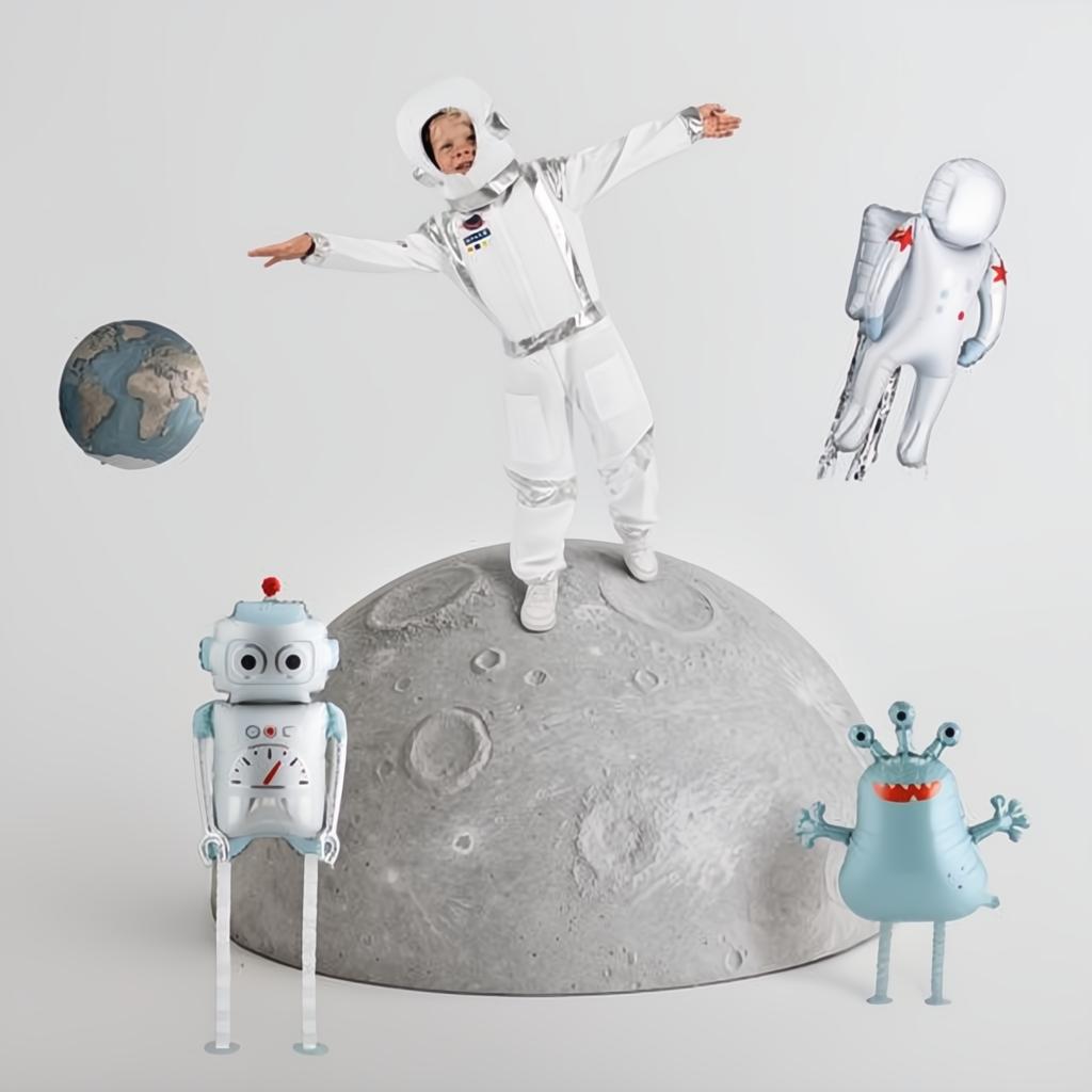 Folienballon Astronaut, 45x81 cm Folienballons PartyDeco 2 fiestastore