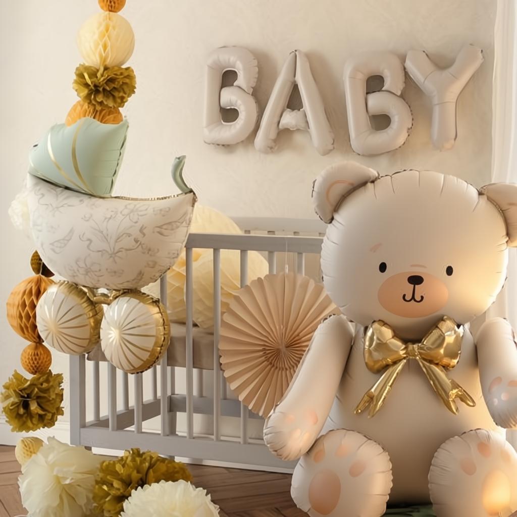 Folienballon Baby, 140x43 cm, beige PartyDeco 1 fiestastore