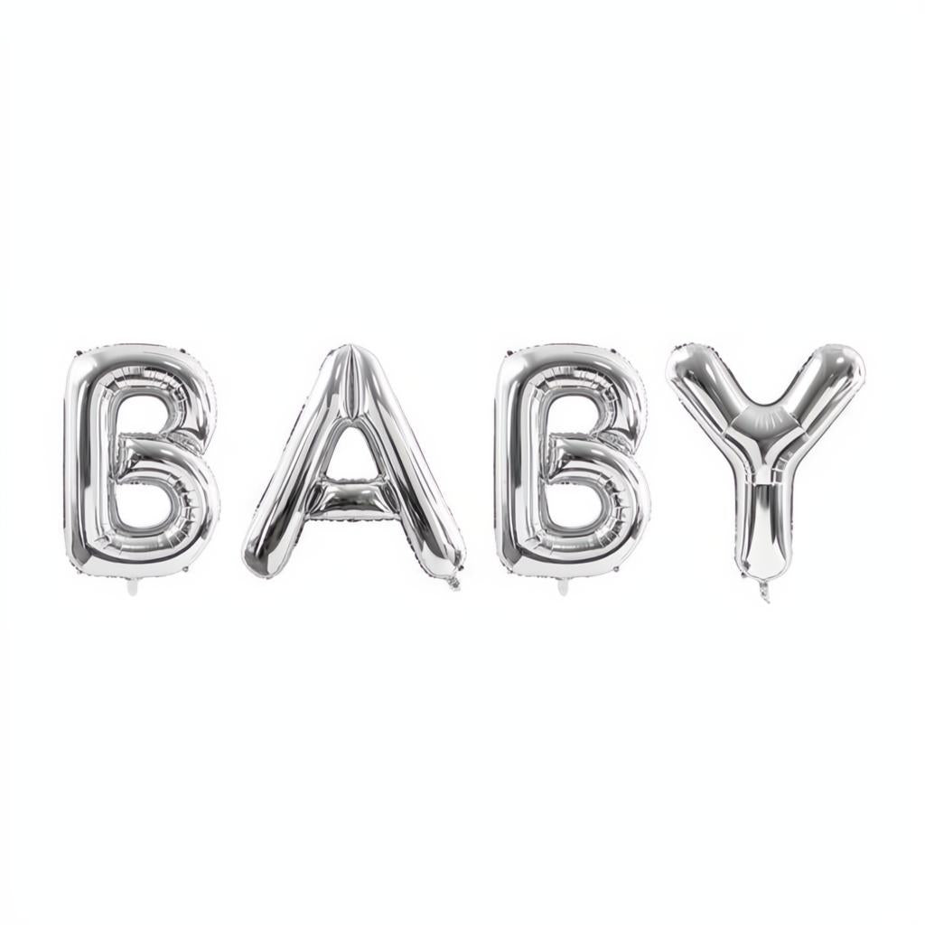 Folienballon Baby, 262x86cm, silber PartyDeco 1 fiestastore
