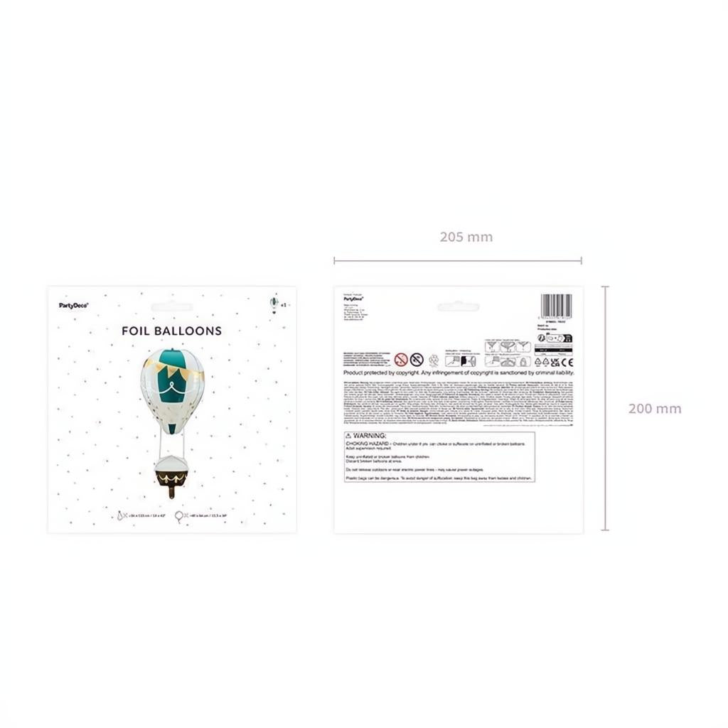 Folienballon - Ballon 4D, 36x110 cm PartyDeco 4 fiestastore