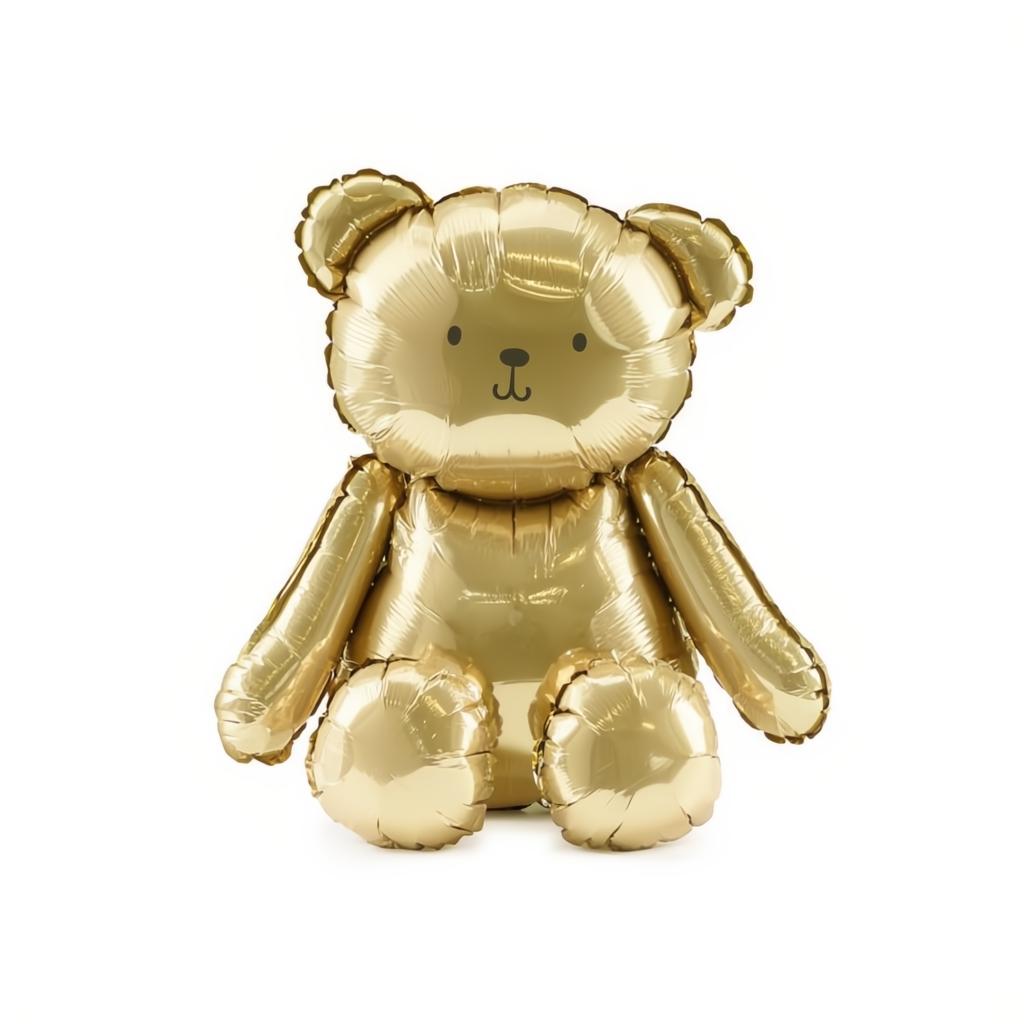 Folienballon Bär, 43x53 cm, goldfarben PartyDeco 1 fiestastore