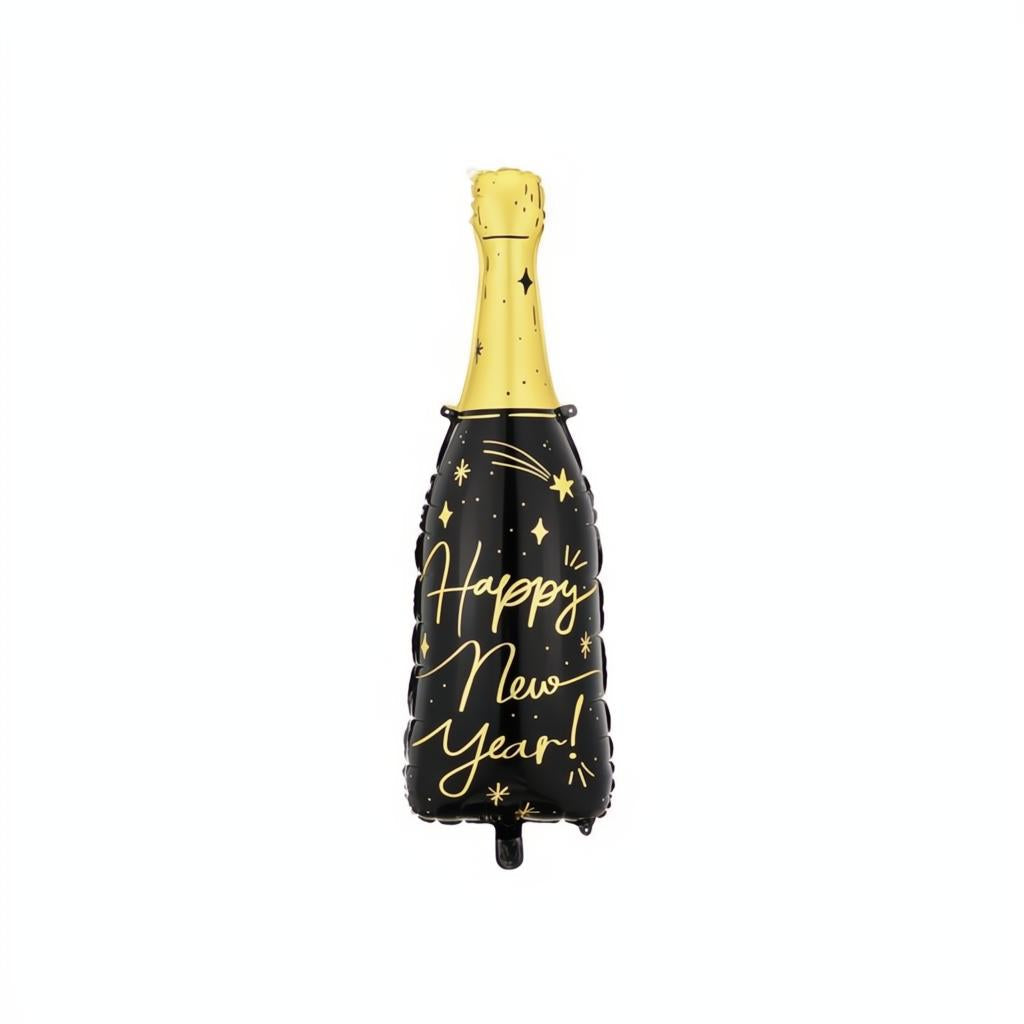 Folienballon Flasche Happy New Year, 39,5x98 cm PartyDeco 1 fiestastore