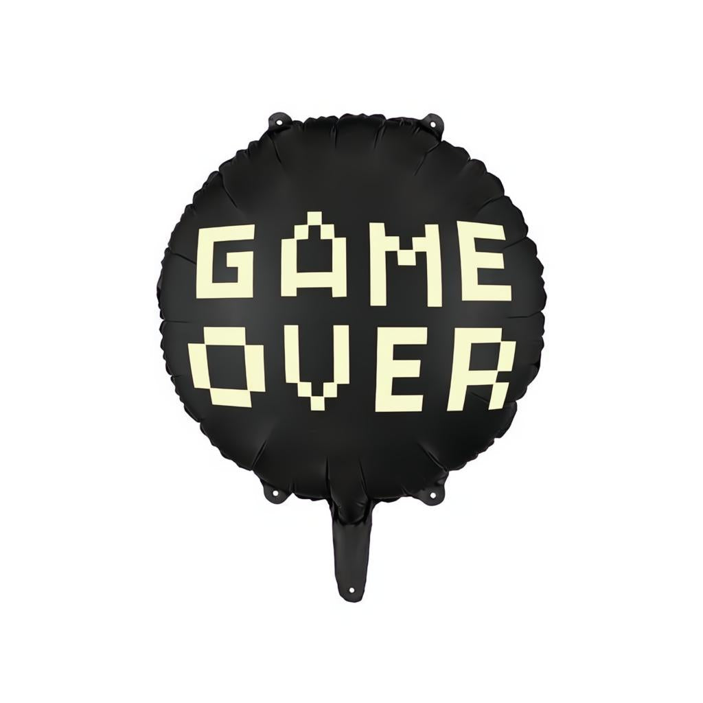 Folienballon Game over, 45 cm, Schwarz Folienballons PartyDeco 1 fiestastore