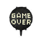 Folienballon Game over, 45 cm, Schwarz Folienballons PartyDeco 1 fiestastore