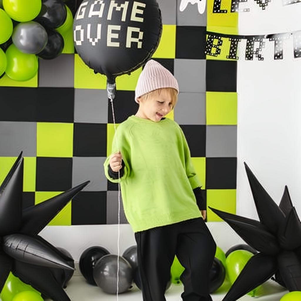 Folienballon Game over, 45 cm, Schwarz Folienballons PartyDeco 5 fiestastore