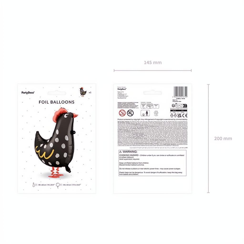 Folienballon Hahn, 48x60 cm PartyDeco 5 fiestastore