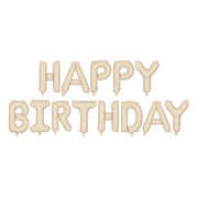 Folienballon Happy Birthday, 340x35cm, beige PartyDeco 1 fiestastore