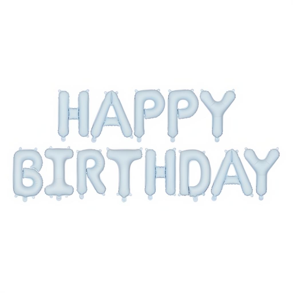 Folienballon Happy Birthday, 340x35cm, blau PartyDeco 1 fiestastore