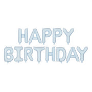 Folienballon Happy Birthday, 340x35cm, blau PartyDeco 1 fiestastore
