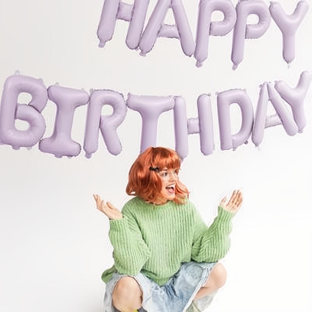 Folienballon Happy Birthday, 340x35cm, lila PartyDeco 2 fiestastore