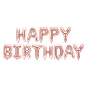 Folienballon Happy Birthday, 340x35cm, roségold PartyDeco 1 fiestastore