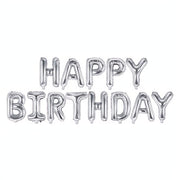 Folienballon Happy Birthday, 340x35cm, silber PartyDeco 1 fiestastore