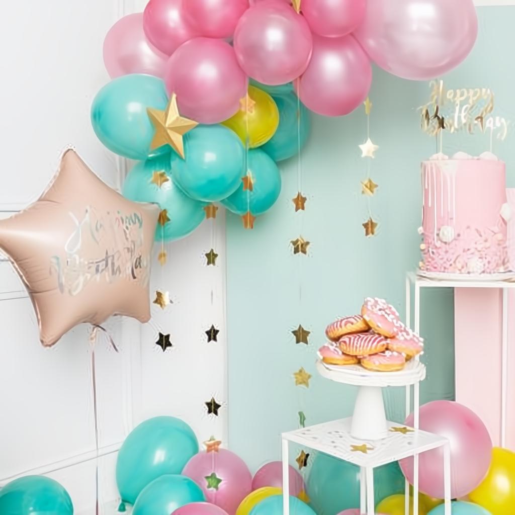 Folienballon Happy Birthday, 40cm, hell-puderrosa PartyDeco 4 fiestastore