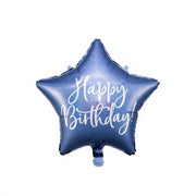 Folienballon Happy Birthday, 40cm, marineblau PartyDeco 1 fiestastore