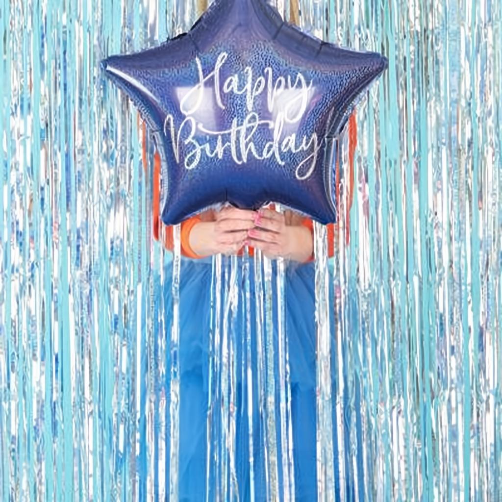Folienballon Happy Birthday, 40cm, marineblau PartyDeco 2 fiestastore