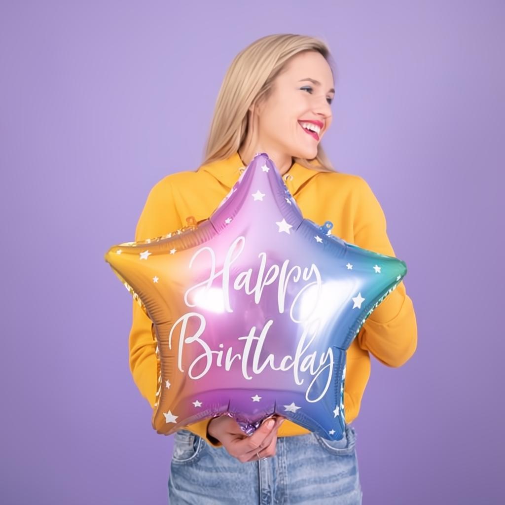 Folienballon Happy Birthday, 40cm PartyDeco 2 fiestastore