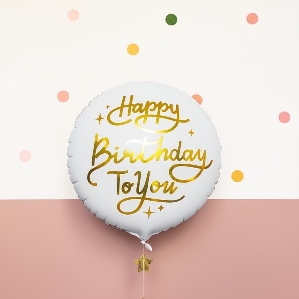 Folienballon Happy Birthday To You, 35cm, weiss PartyDeco 2 fiestastore