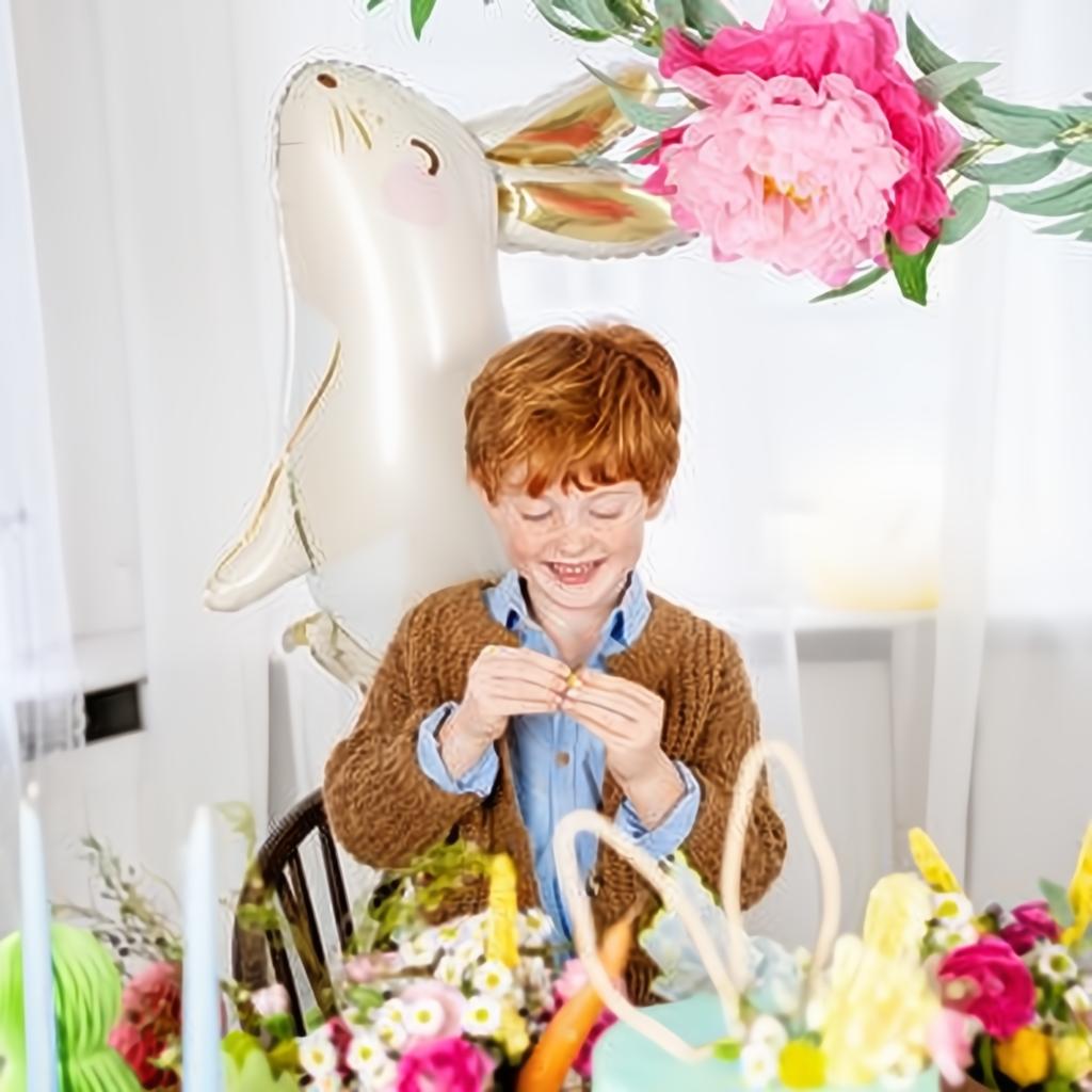 Folienballon Hase, 67x88 cm Folienballons PartyDeco 4 fiestastore