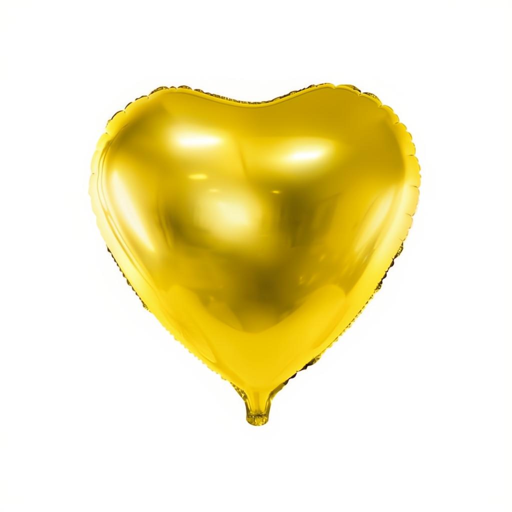 Folienballon Herz, 45cm, gold PartyDeco 1 fiestastore