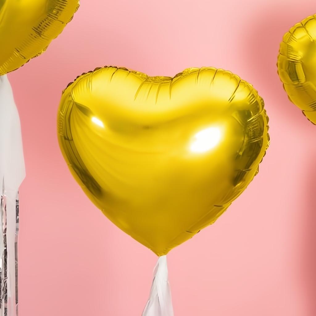 Folienballon Herz, 45cm, gold PartyDeco 3 fiestastore