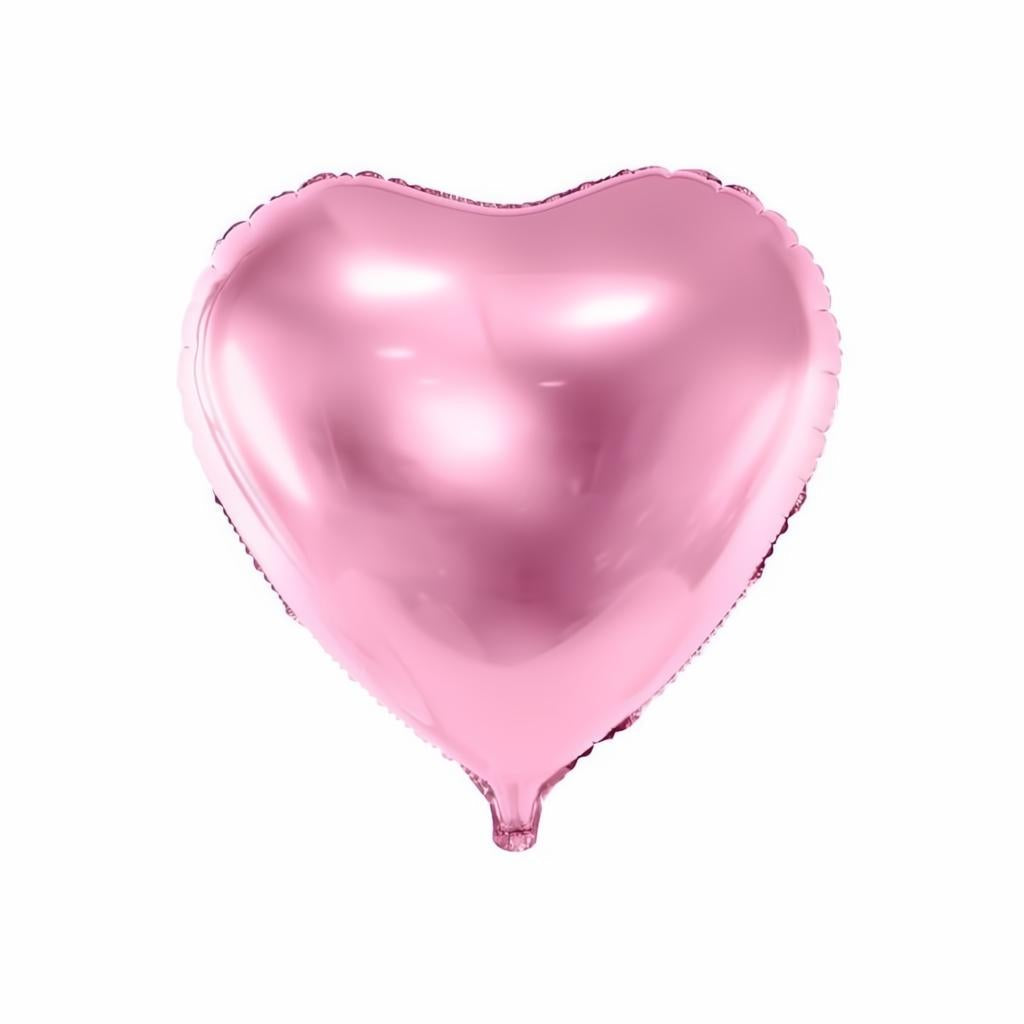 Folienballon Herz, 45cm, hellrosa PartyDeco 1 fiestastore