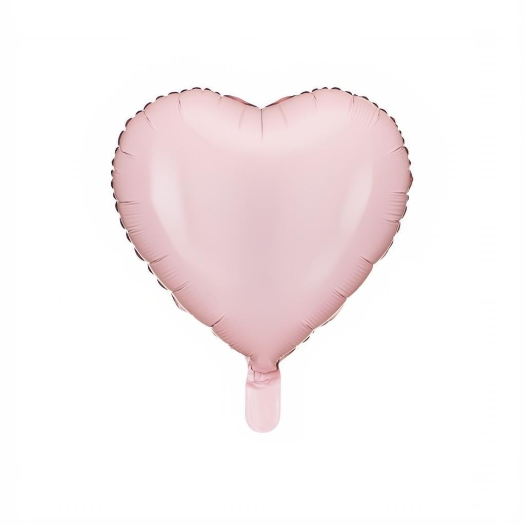 Folienballon Herz, 45cm, hellrosa PartyDeco 1 fiestastore