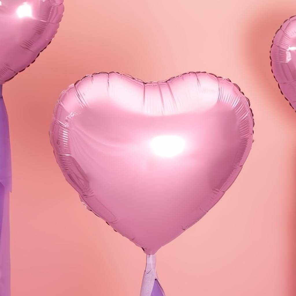 Folienballon Herz, 45cm, hellrosa PartyDeco 2 fiestastore