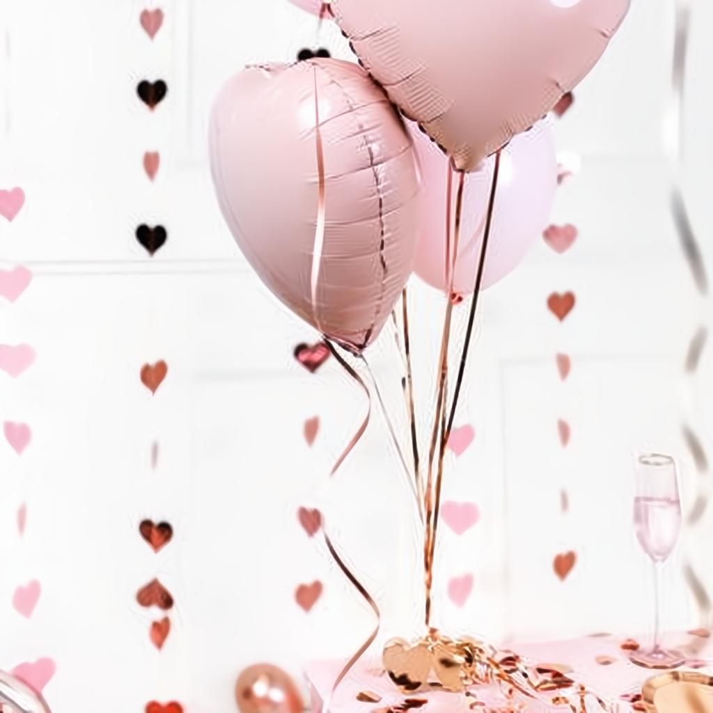 Folienballon Herz, 45cm, hellrosa PartyDeco 6 fiestastore