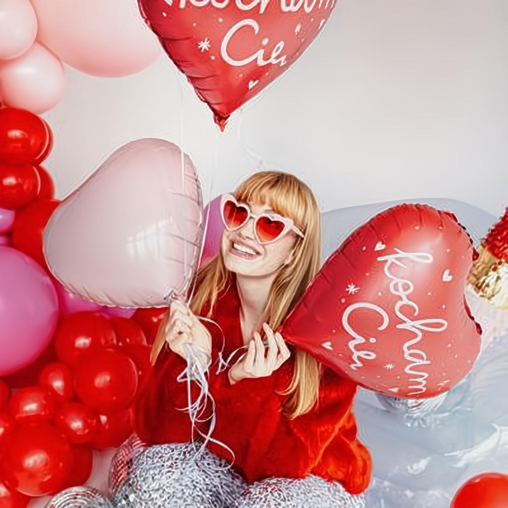 Folienballon Herz, 45cm, hellrosa PartyDeco 7 fiestastore