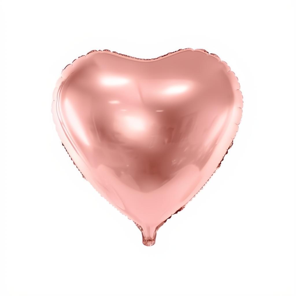 Folienballon Herz, 45cm, roségold PartyDeco 1 fiestastore