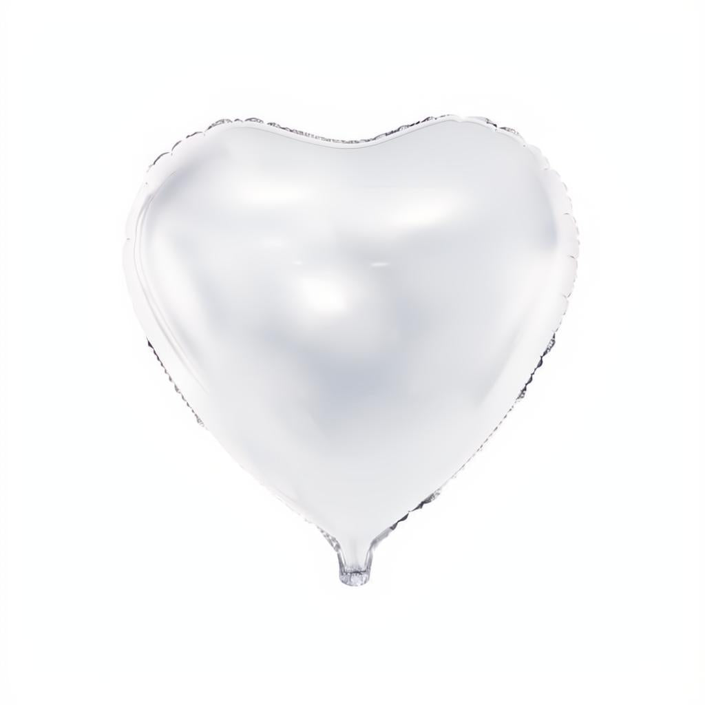 Folienballon Herz, 45cm, weiss PartyDeco 1 fiestastore