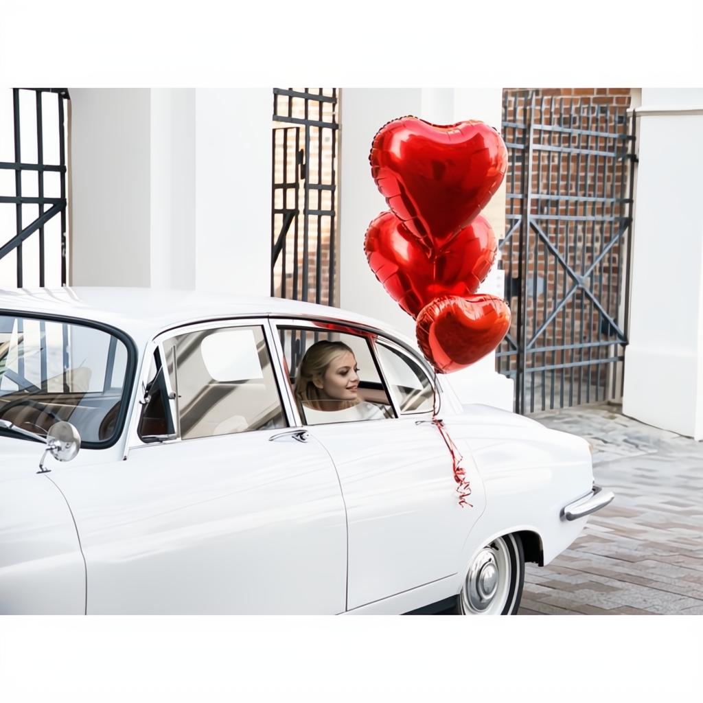Folienballon Herz, 61cm, rot PartyDeco 3 fiestastore