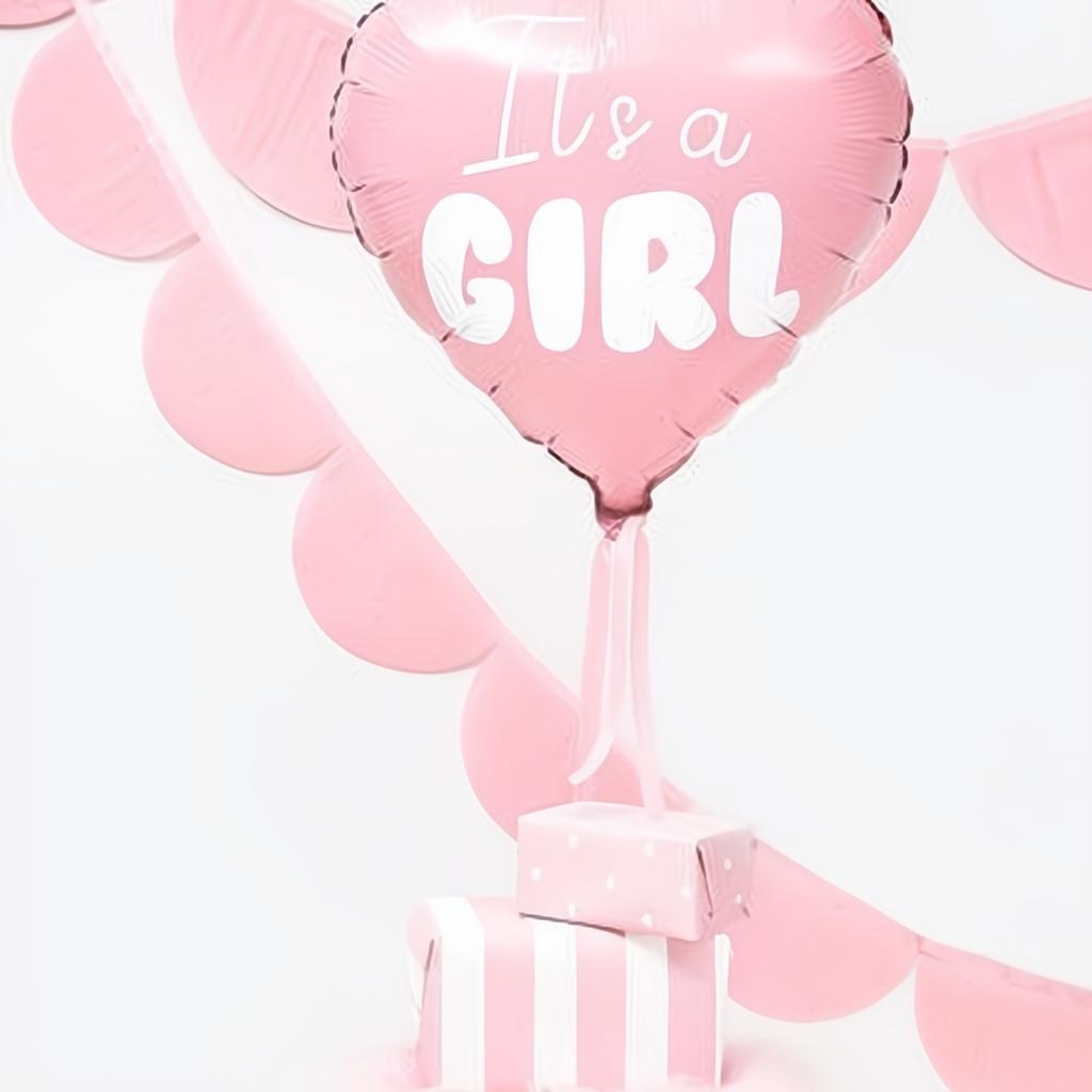 Folienballon Herz - It's a girl, 45cm, hellrosa PartyDeco 2 fiestastore
