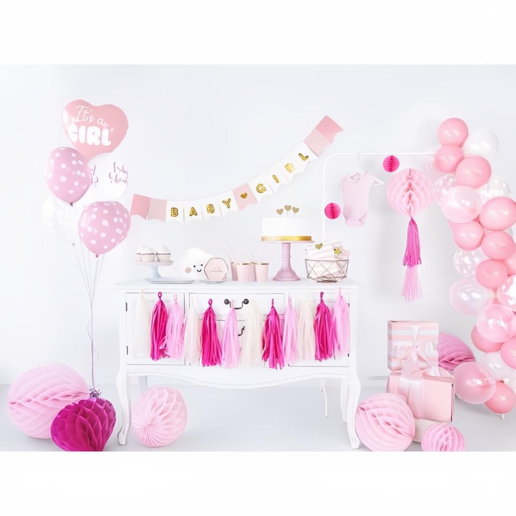 Folienballon Herz - It's a girl, 45cm, hellrosa PartyDeco 5 fiestastore