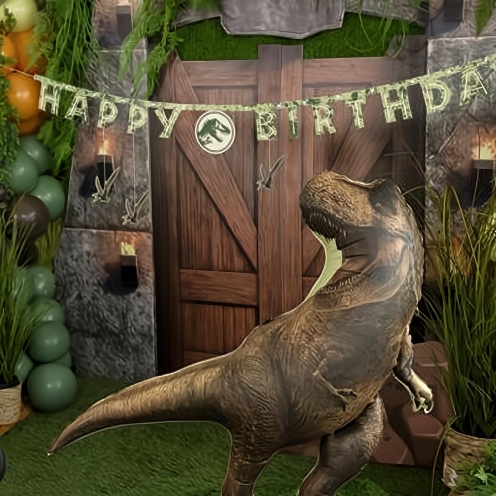 Folienballon Jurassic World T-Rex, 92x98 cm, braun Folienballons PartyDeco 2 fiestastore