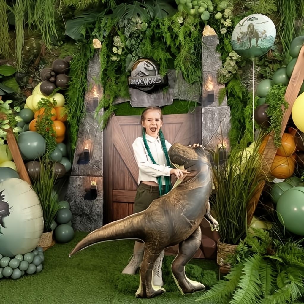 Folienballon Jurassic World T-Rex, 92x98 cm, braun Folienballons PartyDeco 3 fiestastore