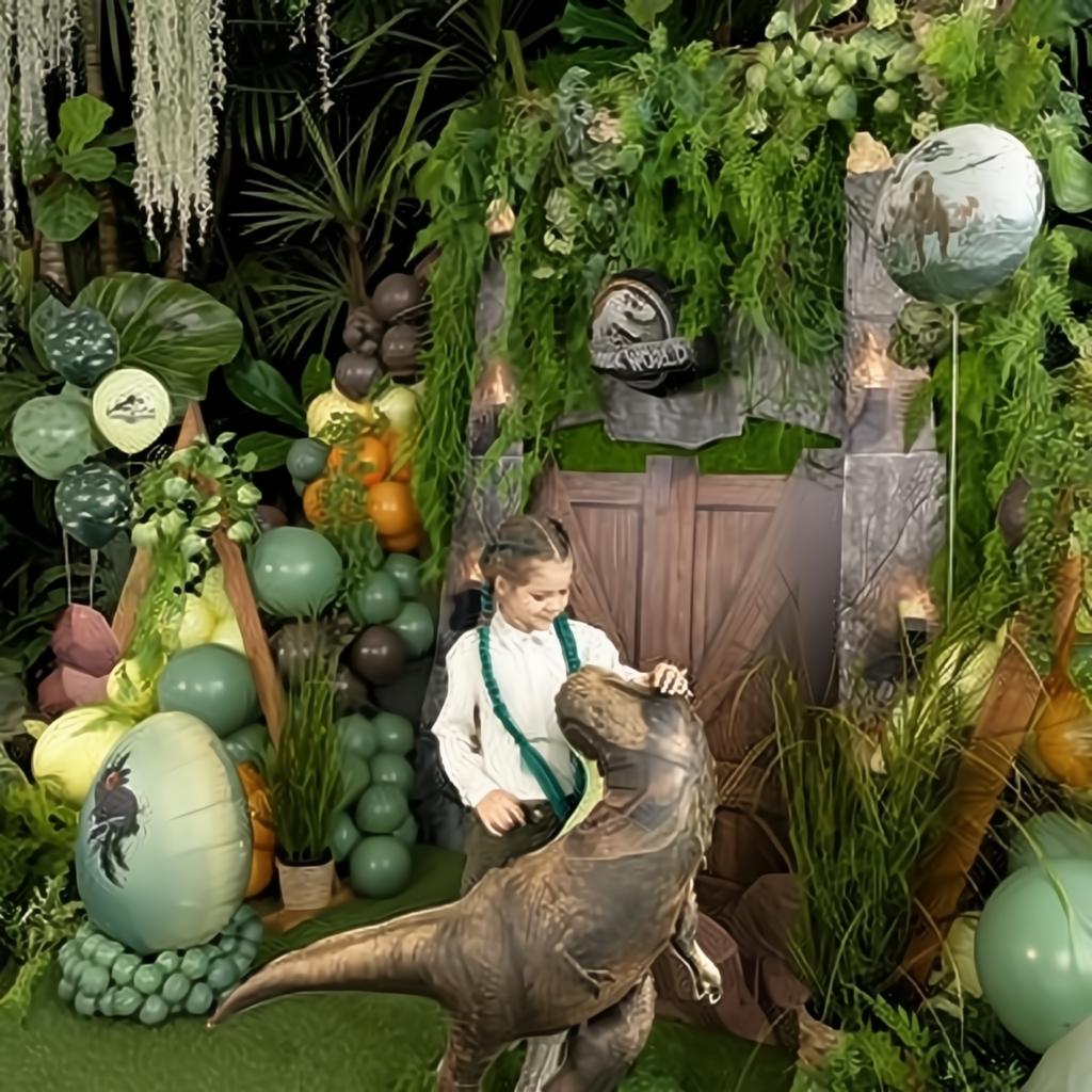 Folienballon Jurassic World T-Rex, 92x98 cm, braun Folienballons PartyDeco 4 fiestastore