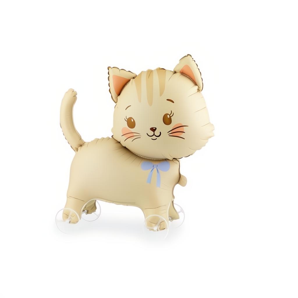Folienballon Katze auf Rädern, 61x65 cm Folienballons PartyDeco 1 fiestastore