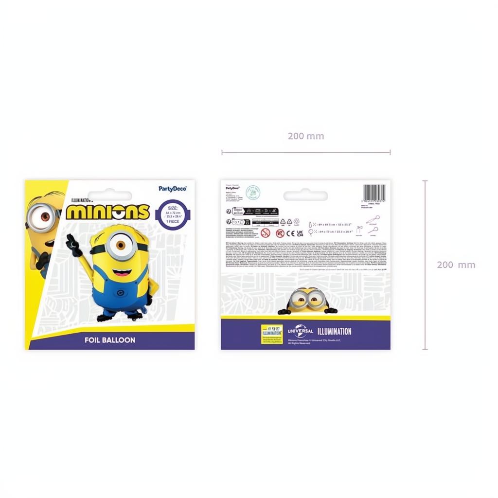Folienballon Minion Mel, 72x64 cm PartyDeco 5 fiestastore