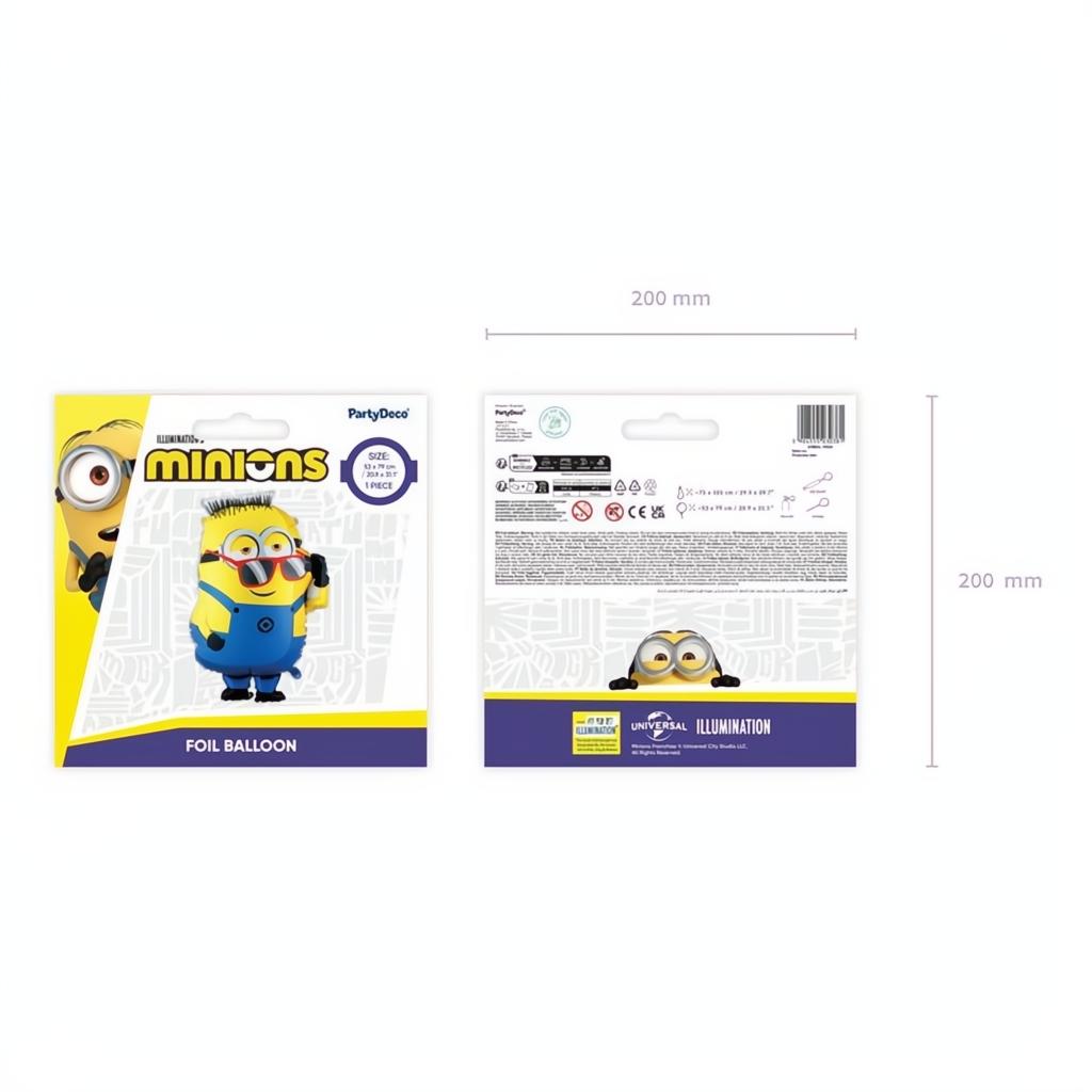 Folienballon Minion Ron, 53x79 cm PartyDeco 4 fiestastore