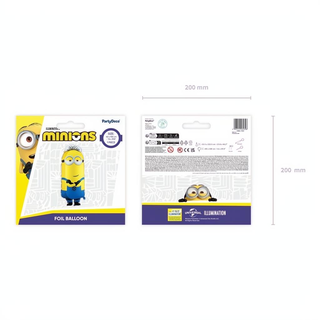 Folienballon Minion Tim, 40x100 cm PartyDeco 6 fiestastore