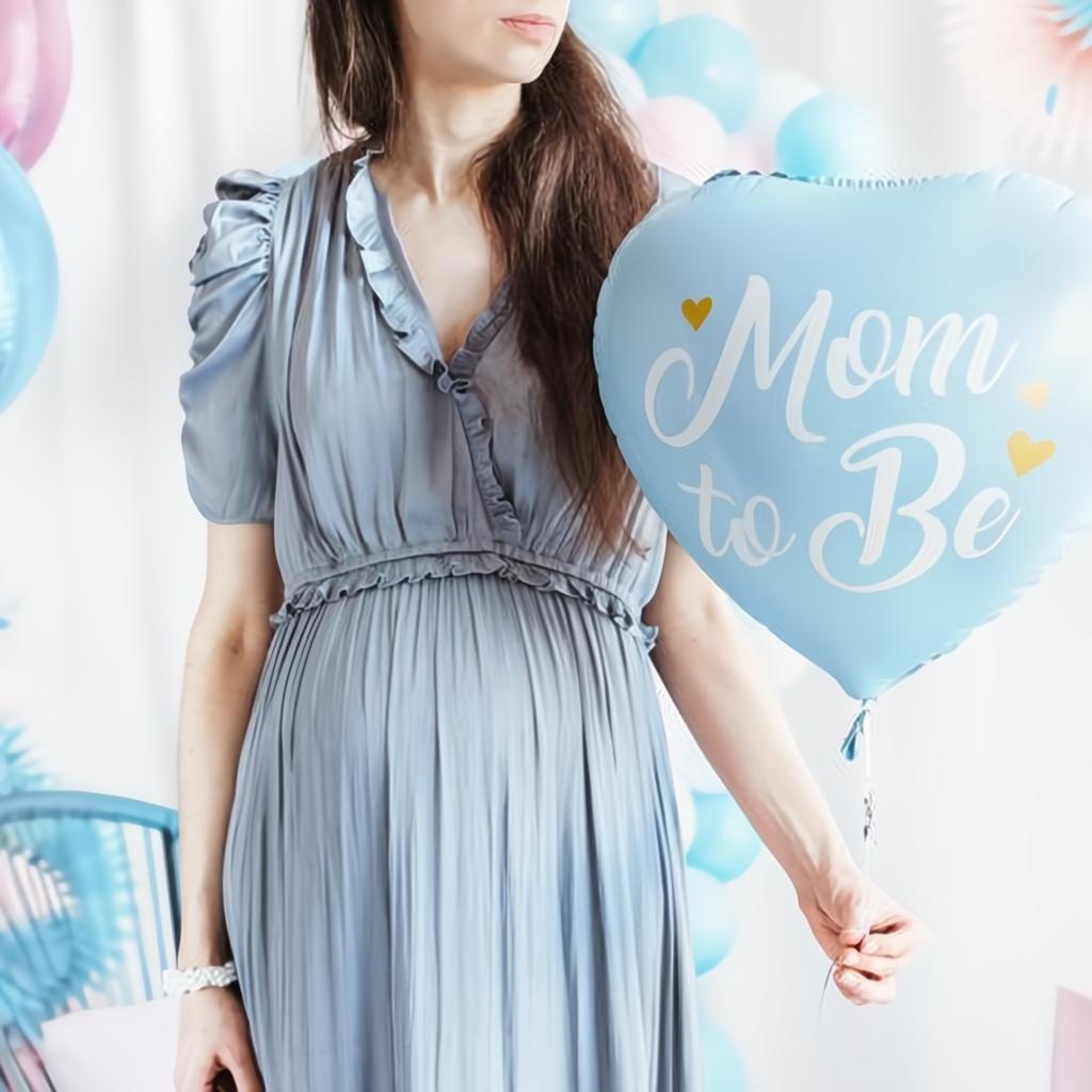Folienballon Mom to Be, 35cm, blau PartyDeco 3 fiestastore