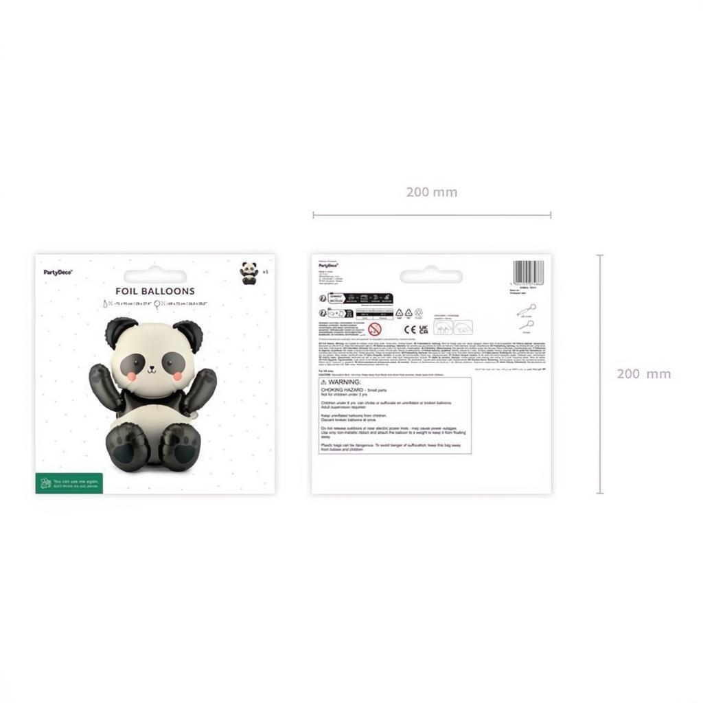 Folienballon Panda, 68x72 cm PartyDeco 4 fiestastore